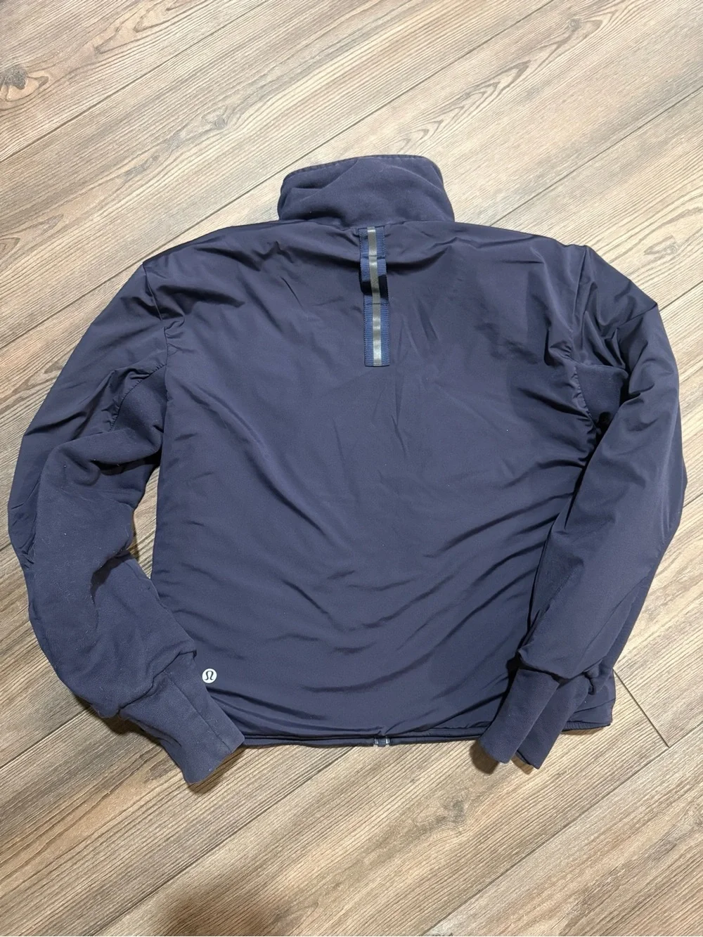 Lululemon Reversible Quilted Insulated Jacket Navy Blue Zip Up Coat Size 4 Rare